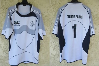 Maillot rugby CASTRES OLYMPIQUE porté n°1 vintage CANTERBURY shirt blanc XXXL - Photo 1/4