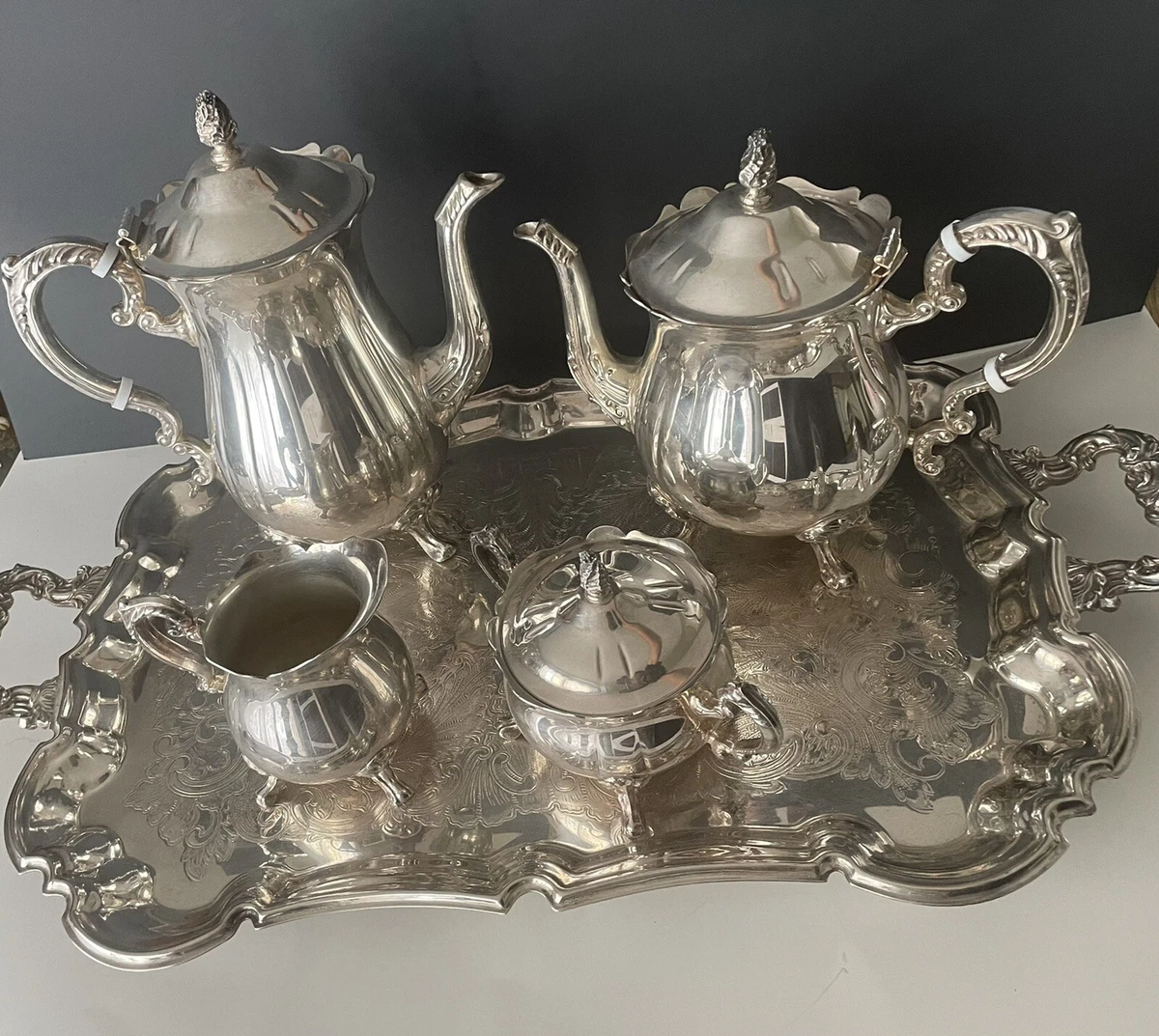 Vintage Leonard Silver plated 5 Piece Coffee & Tea Service Set