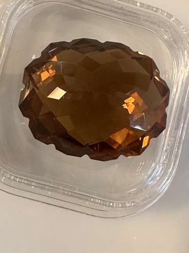 I.F Clean! 29.75ct Cognac Quartz Natural Gemstone - Picture 22 of 24