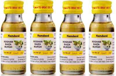 4 x Hamdard Roghan Baiza Murgh Eiöl (25 ml*4) gegen Haarausfall & vorzeitiges...