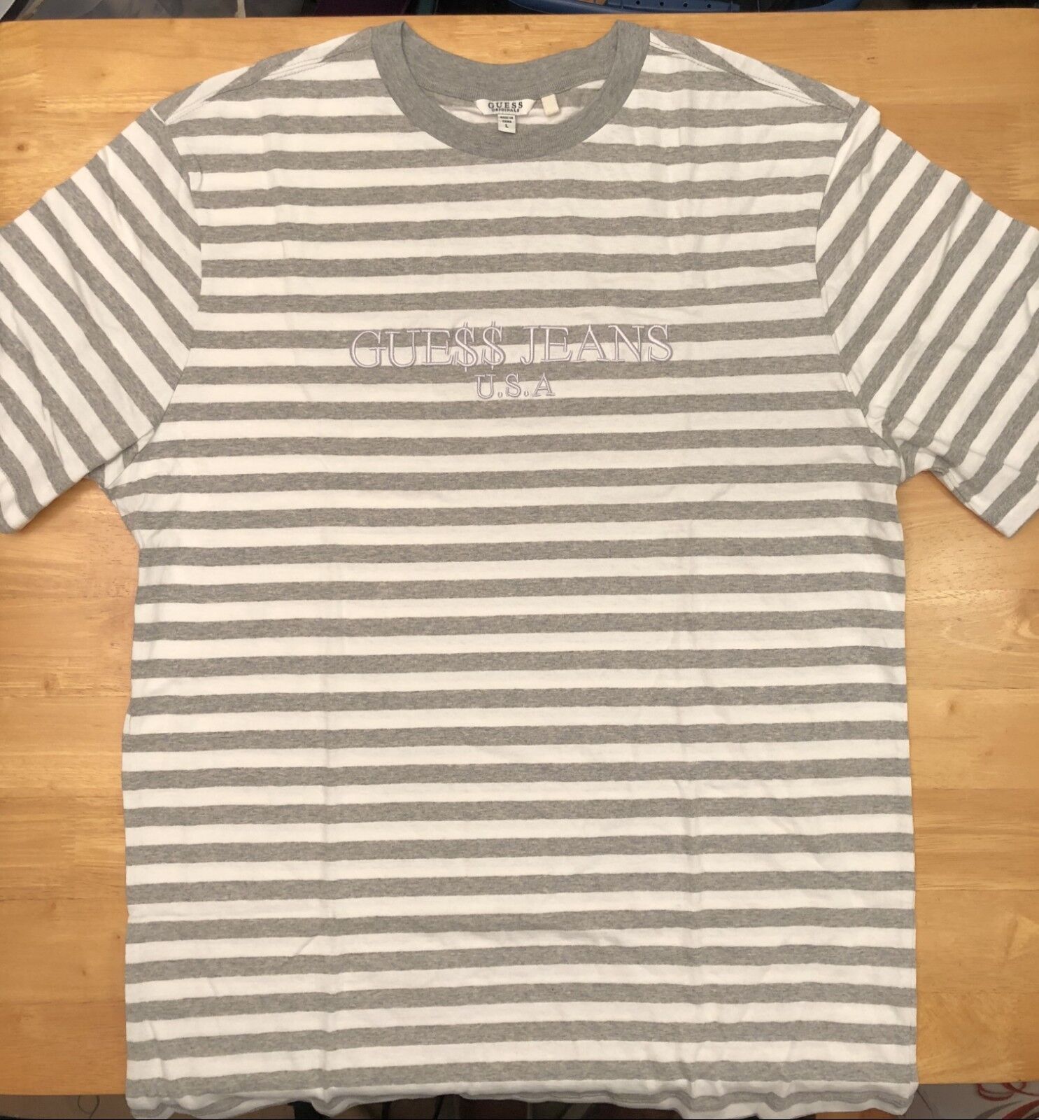 ASAP Rocky x GUESS Grey striped T-Shirt Size - Ships Same | eBay