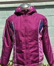 UMBRANDED Girls Reversible Hooded Jacket Coat Zip Up Fleece Inside Mixed Pink L