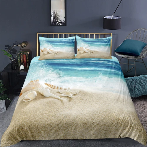 Beach Ocean Single Double Queen King Super King Bed Quilt Duvet Doona Cover Set - Picture 5 of 27