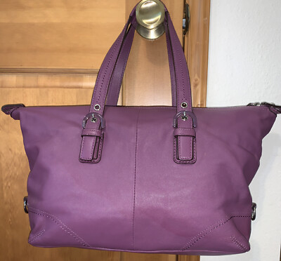Coach SOHO Satchel Bag Purse Berry Purple #17220 Convertible