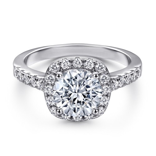925 Sterling Silver Diamond Created Wedding Bridal Engagement Ring Set R153 - Picture 5 of 6