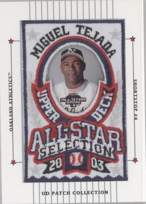 2003 Upper Deck Patch Collection - Miguel Tejada #123 - 1 of 1