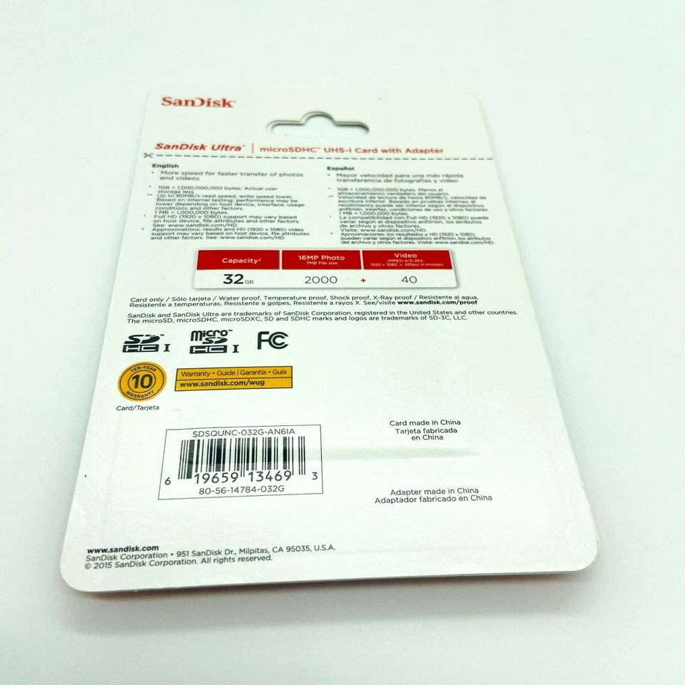 SanDisk Ultra 32GB SD SDHC Flash Memory Card Class 10 80MB/s 533X UHS-I HD - Image 4 of 4