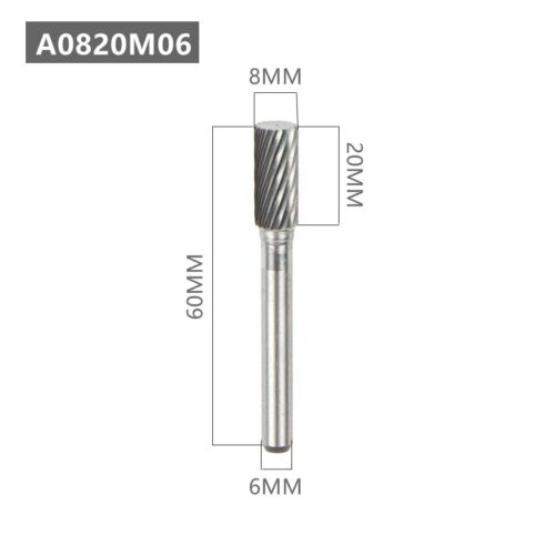1/6 STCK. 6 mm Schaft TCT Hartmetall Grat Rotationsbohrer Bits Werkzeuge Schneider Feilen - Bild 13 von 18