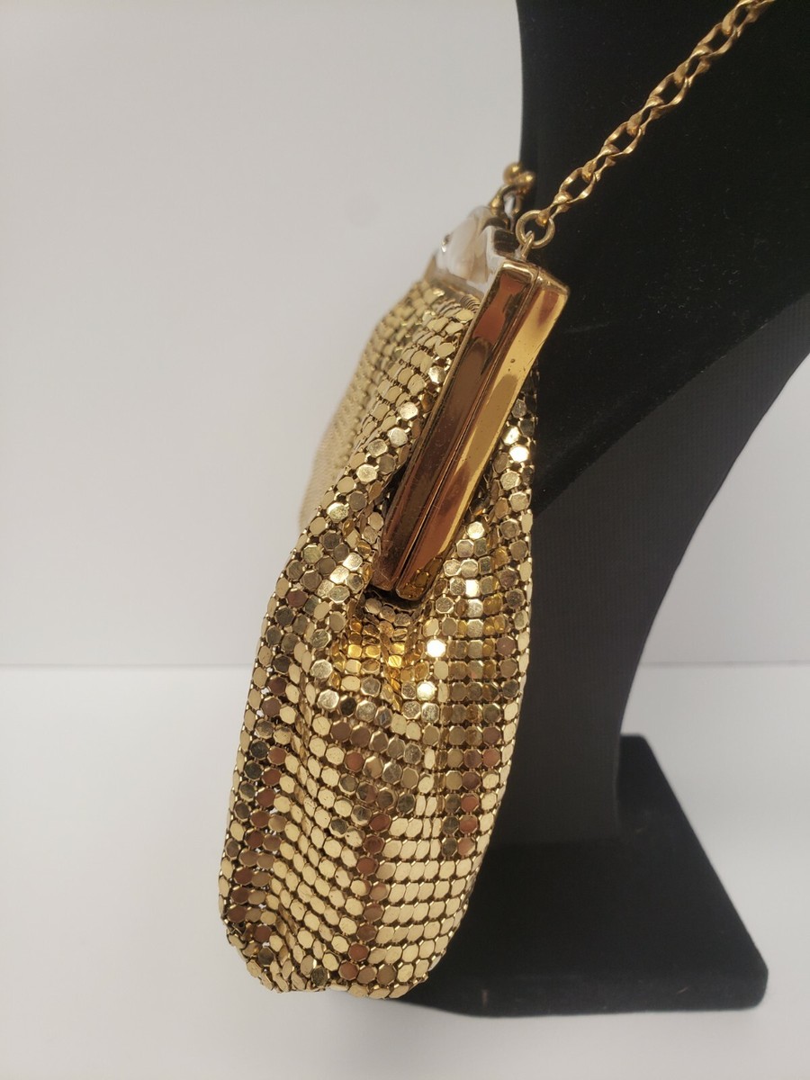 Beautiful Vintage 1940's Whiting & Davis Co. Gold Mesh Evening Bag