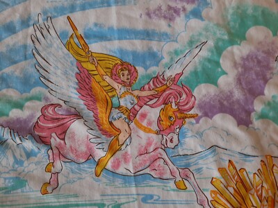 80's Era She-Ra Princess of Power Children's Twin Flat Sheet Very Nice Condition