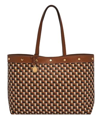 FOSSIL Jessie East West Tote Bag Shopper Tasche Brown braun schwarz Neu