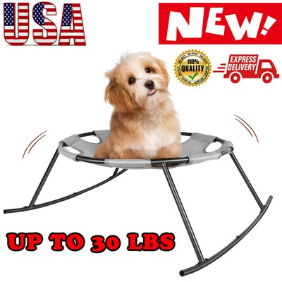 Elevated Dog Cot Portable Raised Pet Bed with Breathable Mesh Cooling Pet Cot US