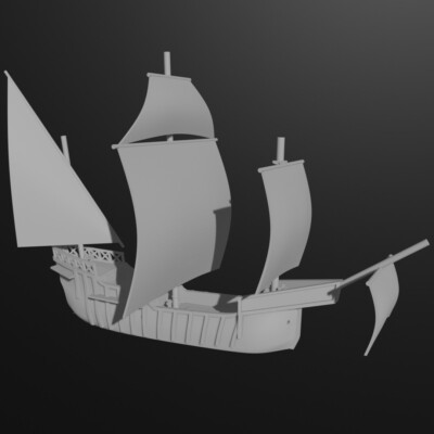 1/700th Spanish Nau Santa Maria (Turner Miniatures)