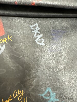 DKNY Tilly Graffiti Fold Over Back Pack Vegan Leather Monogram Interior Dkny | Bags | Dkny Tilly Foldover Backpack With Graffiti  main image 3