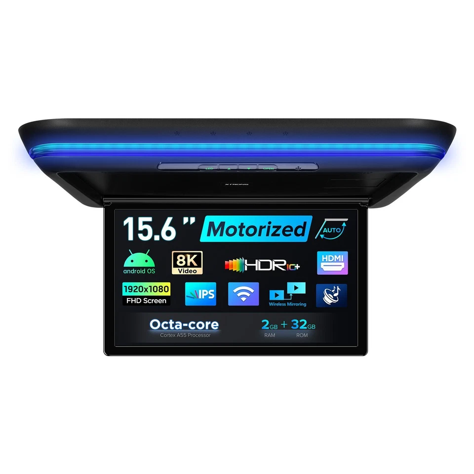 15,6 Zoll Elektromotor Octa-Core Android Car TV Flip Down Monitor mit FHD-Bildsc - Bild 3 von 4