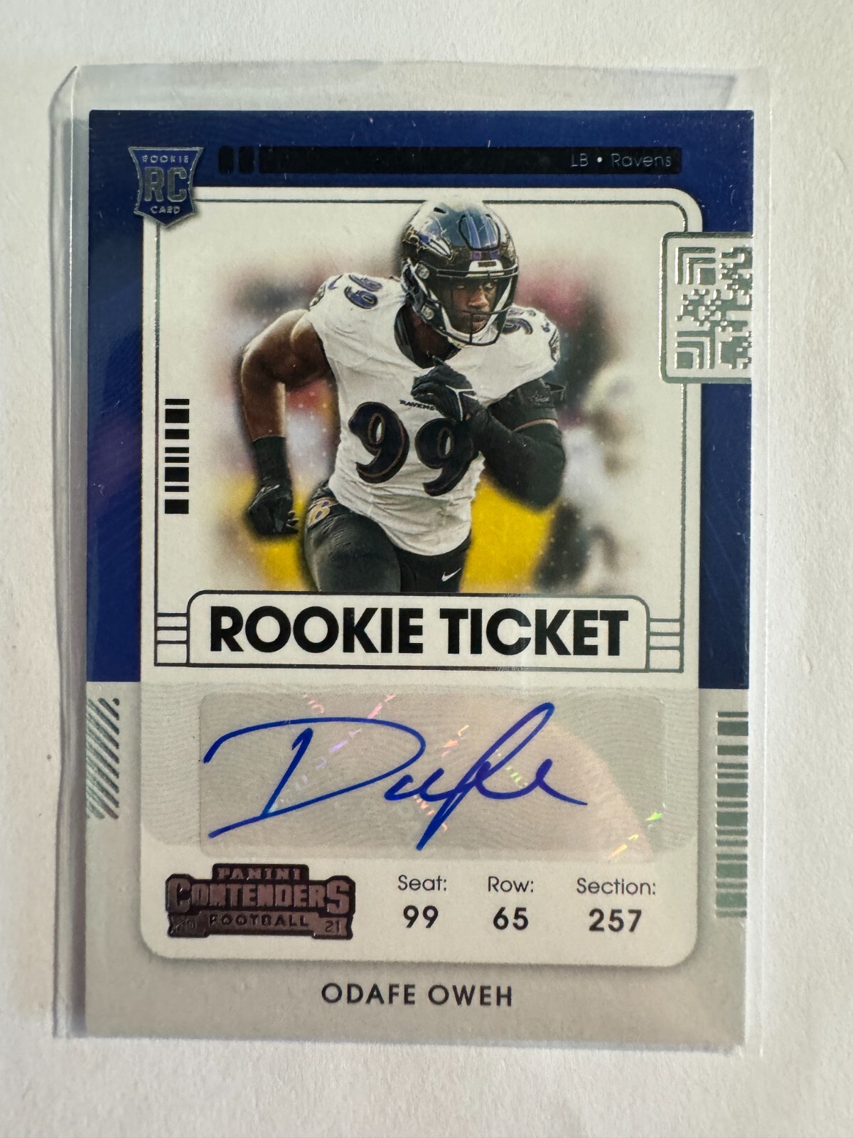 K208,032 - 2021 Panini Contenders #159A Odafe Oweh Auto RC