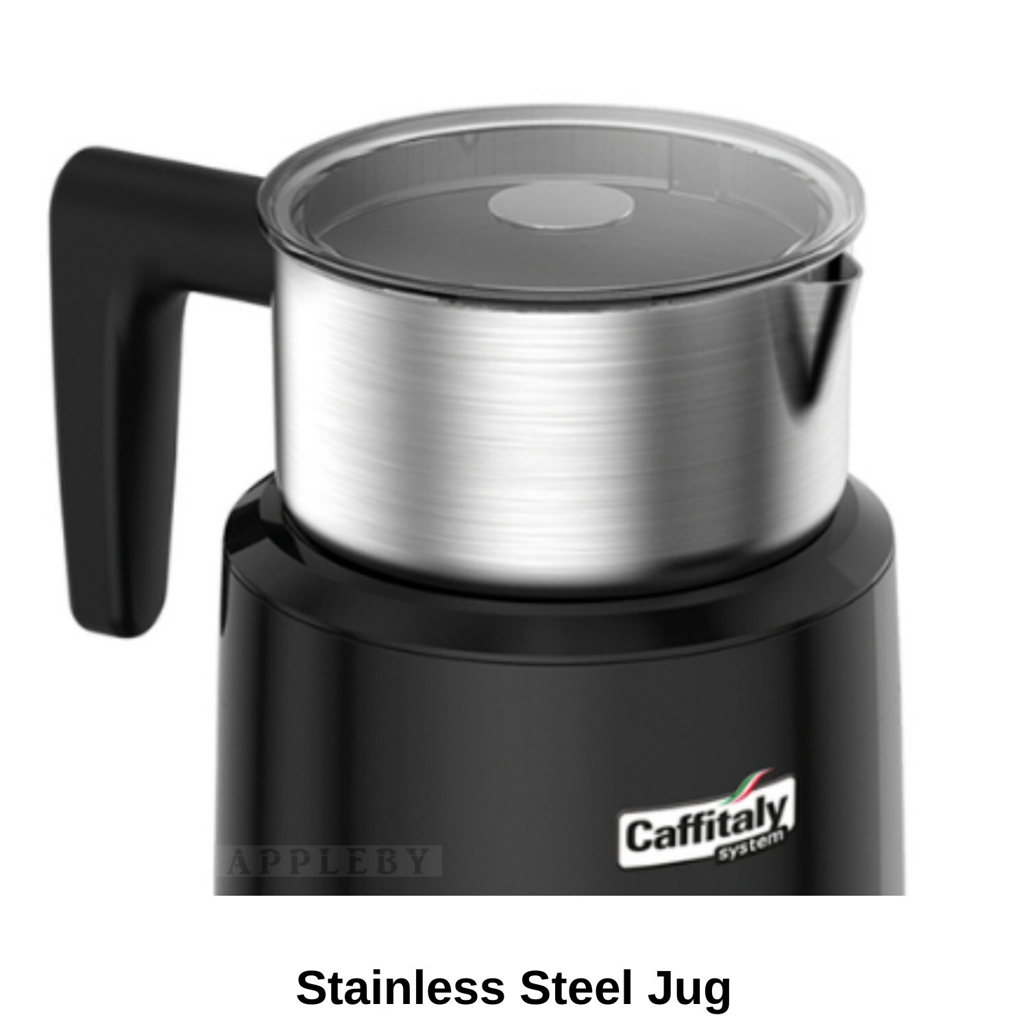 Grinders Caffitaly Induction Milk Frother Black Electric Frothing Jug