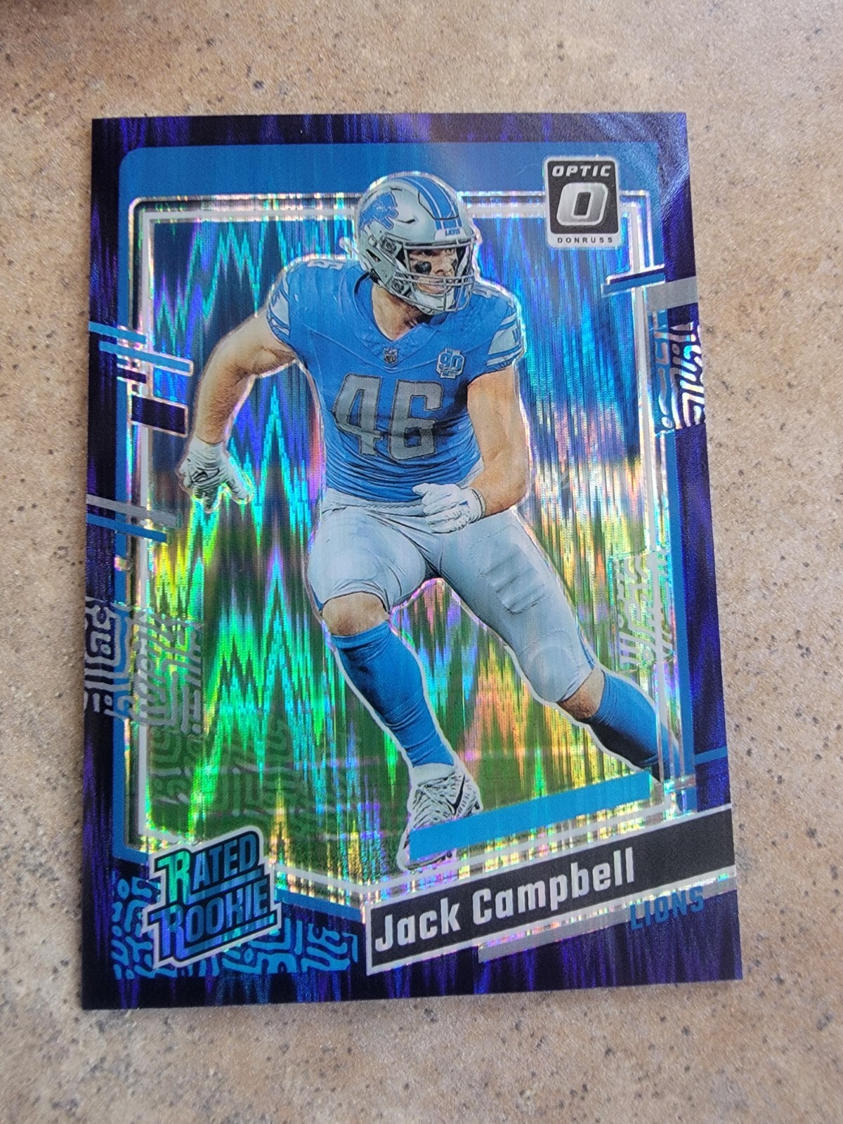 2023 Donruss Optic - Rated Rookie Purple Shock Prizm #235 Jack Campbell (RC)