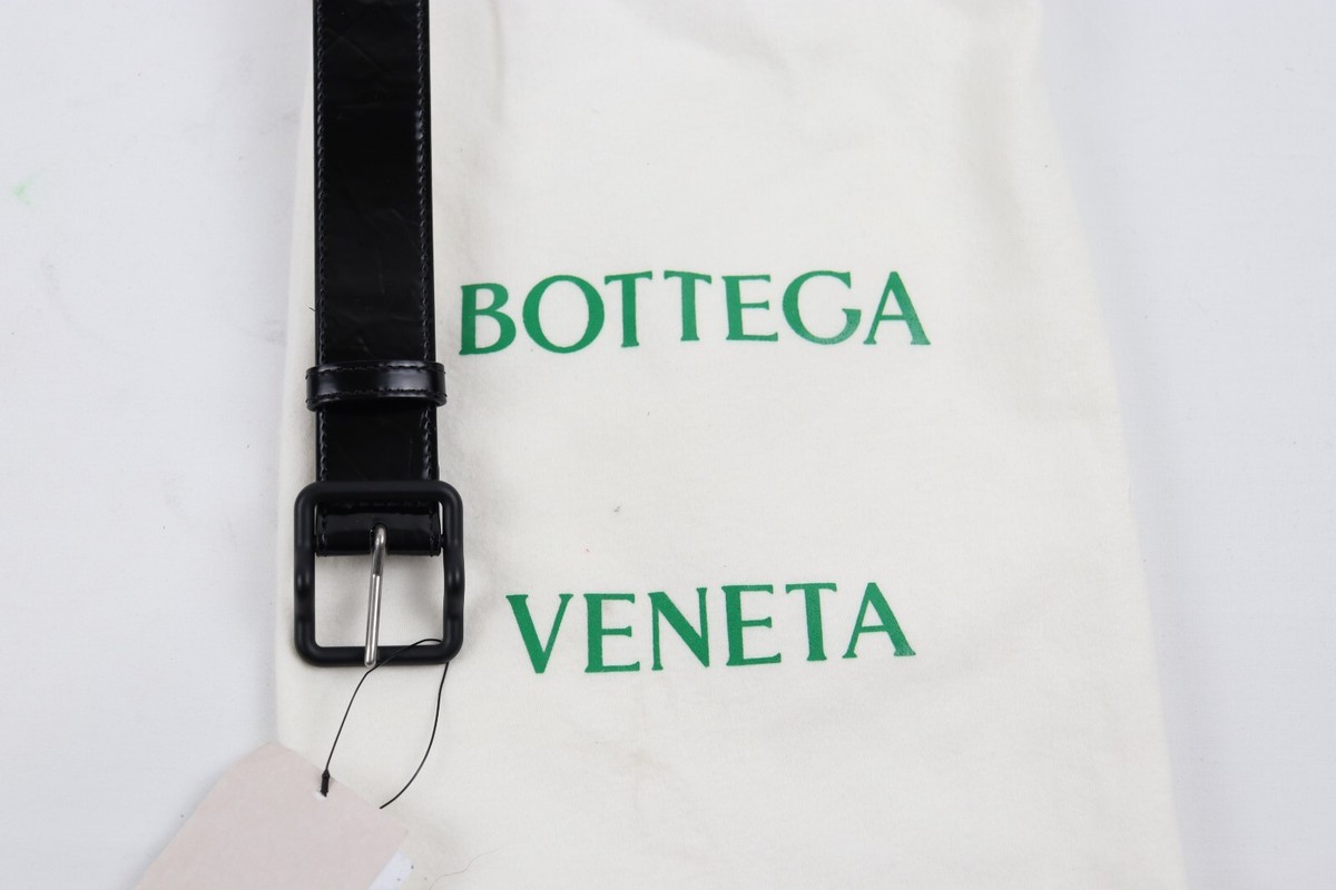 Bottega Veneta , o1rshd10124 Crease Leather Belt in Black