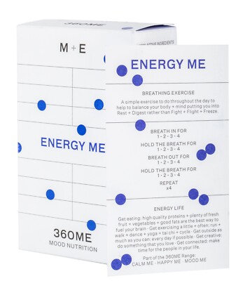 ENERGY ME Leistungsstarker natürlicher Energieschub mit CoQ10, Multivitaminen + Probiotika