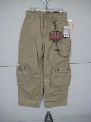 Vintage OTB One Tough Brand Pants Women s Beige Cargo AIR RESCUE Size 8R NWT