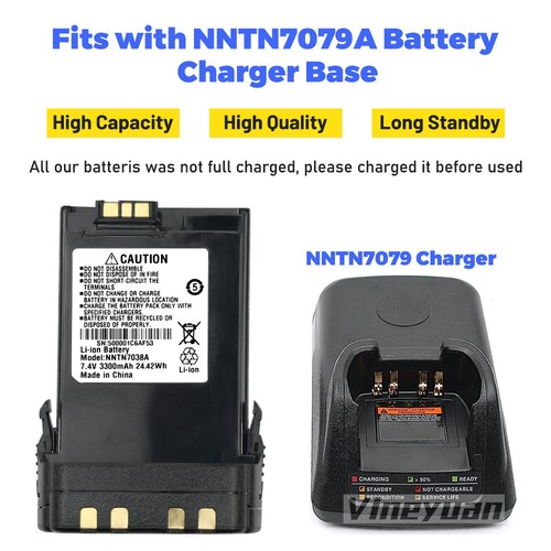 10PC 3300mAh NNTN7038A Bateria do Motorola APX6000 APX7000 APX8000 APX7000XE - Zdjęcie 6 z 12