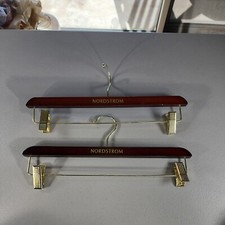 Vintage Nordstrom Branded Wood Pant, Trouser  Skirt Hangars, Set of 2