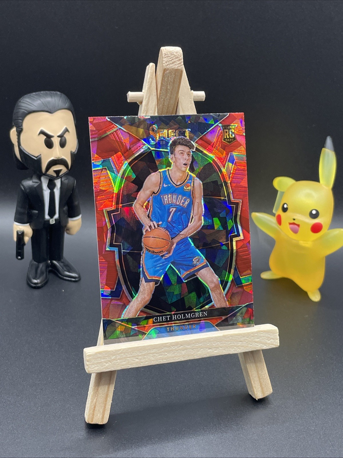 2022-23 Select #83 Chet Holmgren Red Cracked Ice Prizm Rookie RC Concourse OKC