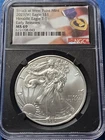A 2021-(W) T1 Silver Eagle Struck at WP NGC MS-69 ER Black Core Purple Heart Lbl