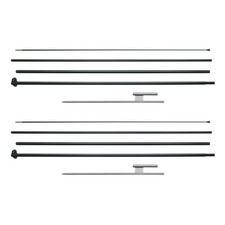Feather Flag Pole Kit 2 Packs Swooper Flag Pole 16.3 ft with Ground Stakes