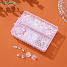 6 Styles Silicone Earring Backs for Studs, 600 Pcs Clear Soft Earring Backing...