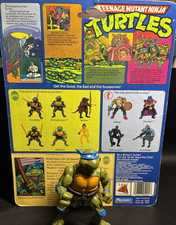 Vintage 1988 TMNT Leonardo Figure w/Original Cardback