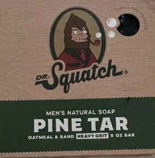 Dr. Squatch All Natural Bar Soap for Men with Heavy Grit, Pine Tar Free Shipping
