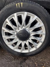 FIAT 500 ALLOY WHEEL 15" WITH TYRE 185-55-15  2008-2021 Free P&P