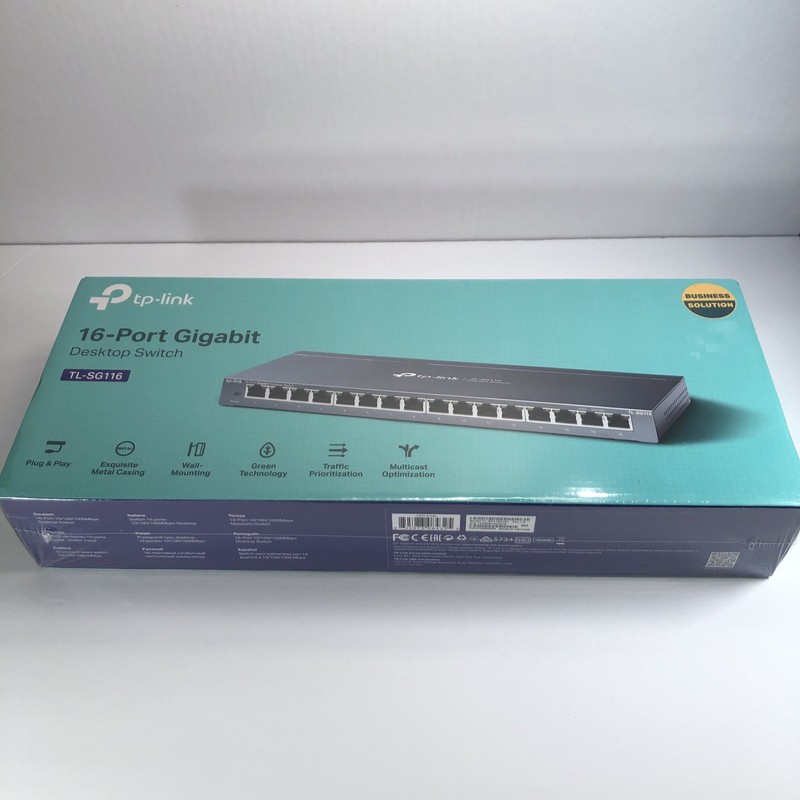 TP-LINK TL-SG116 16 Port Gigabit Desktop Ethernet Network Switch Plug & Play NEW