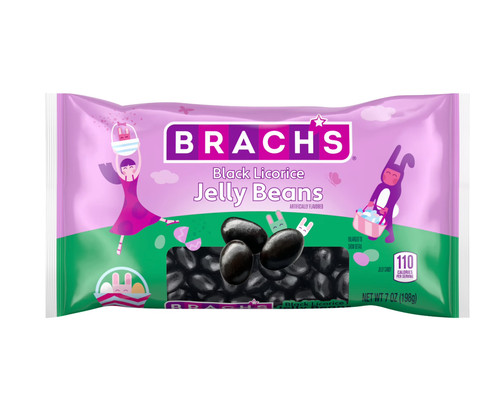 Brach's Jelly Beans Black Liquorice 7 Oz Bag Easter Candy Sweet Expire Dec 27