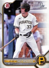 2022 Bowman Draft #BD-157 Tres Gonzalez Pittsburgh Pirates 1st Bowman