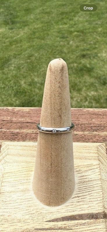 Size 52 Cartier Three Diamond Platinum 1895 Wedding Band