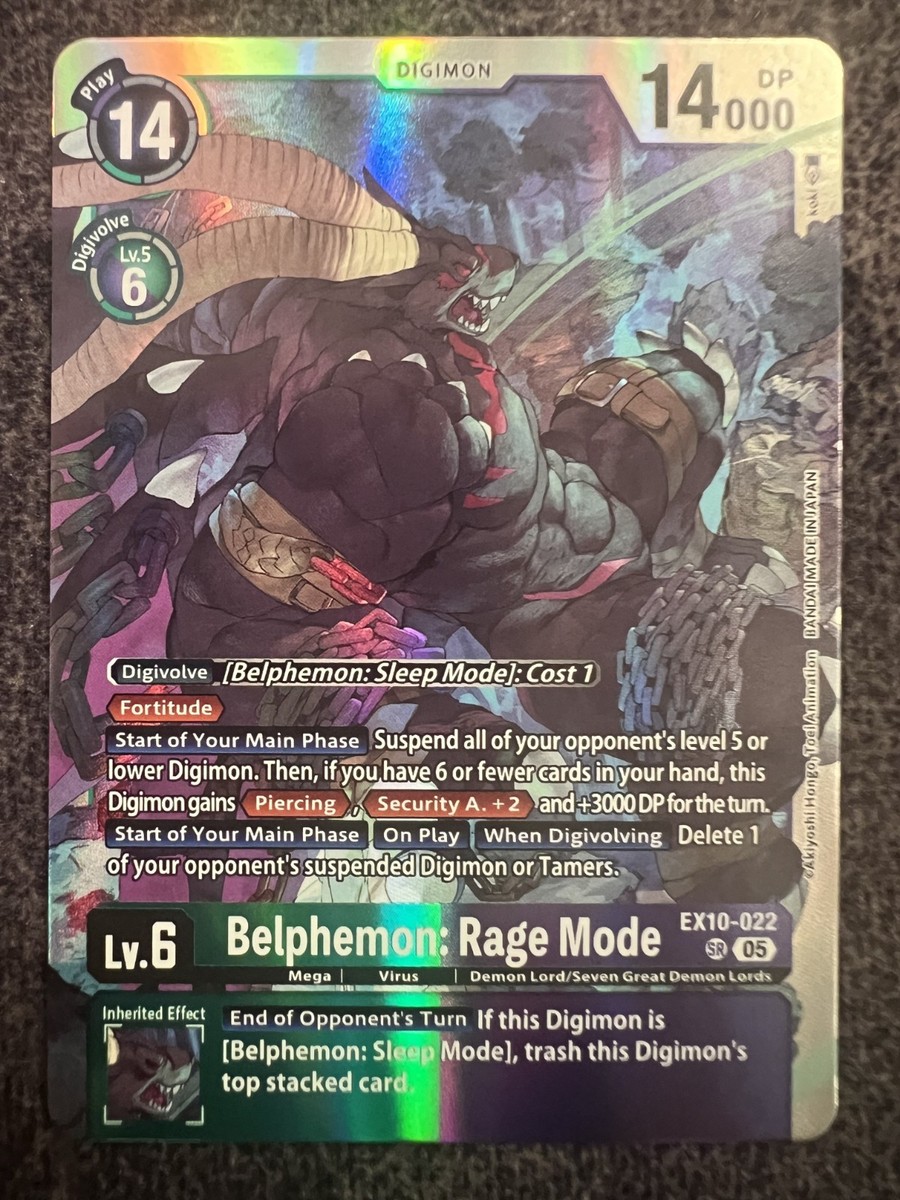 gamestop digimon cards Digimon Card Game Belphemon: Rage Mode EX10-022 SR Sinister Order NM