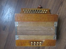 Vintage Melodeon Koch/ Hohner Pokerwork - 2 Row Diatonic Accordion - GC