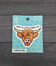 Just A Moody Cow Cute Funny Sticker Decal Great For Bottles, Laptops etc