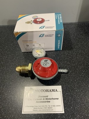 CALOR GAS LPG PROPANGASREGLER 37 mbar MIT EINGEBAUTER FÜLLSTANDSANZEIGE MOTORAMA