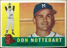 1960 Topps NOTTEBART - # 351      RC      NM or better