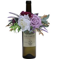 1Pcs Wine Bottle Flower Set, Dining Tables, Plates Decorations Purple