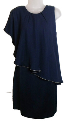 NEU EX STORE  TRAUMHAFTES BLAUES RÜSCHENKLEID  GR. 14 # 738