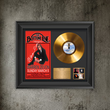 Warren Zevon Gold Record Display With Copy Signed Framed Wall Art