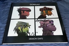 Damon Albarn & Jamie Hewlett Signed Gorillaz Vinyl Album Demon Days Proof