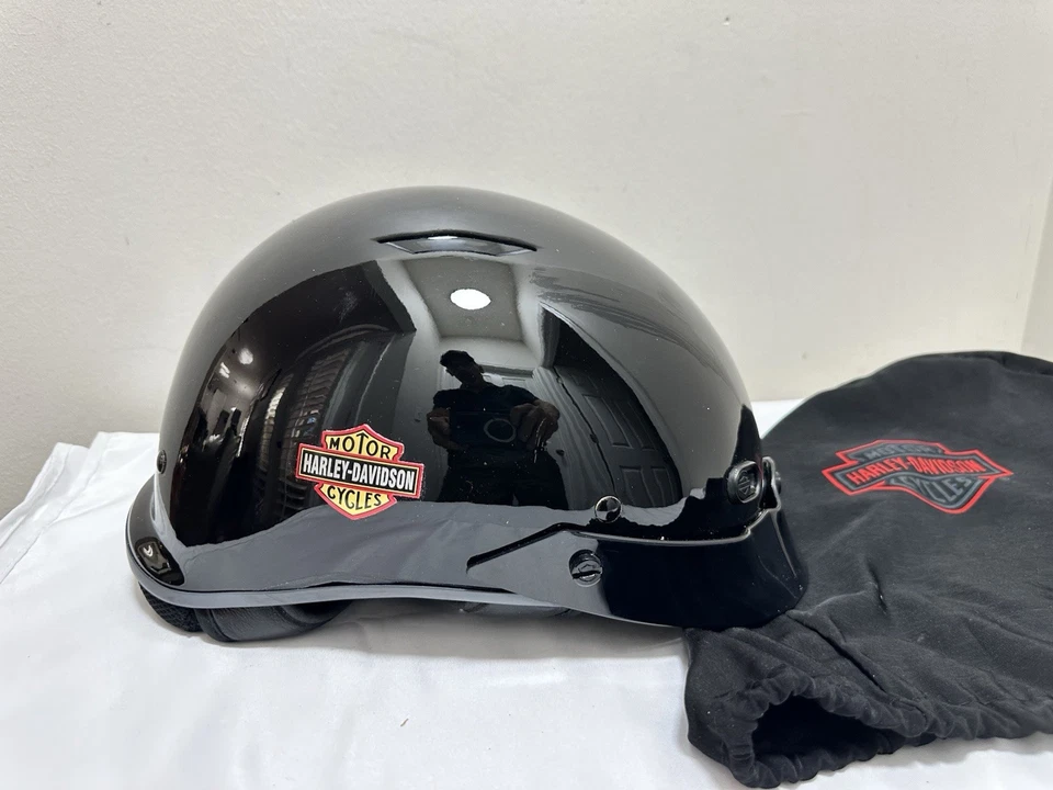 Harley Davidson Destination Motorcycle helmet Black Size XS with bag - Image 2 of 4