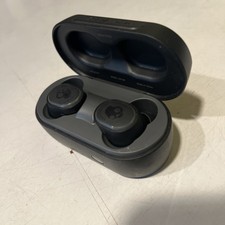 Original BLACK Gray Skullcandy Sesh True Wireless Headphones with Case S2TDW