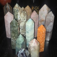 Assorted Crystal Healing Points Set - Various Colors and Types